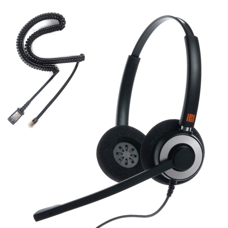 IPD IPH-165 Phone Headset with Noise Cancelling Microphone for Office and Call Center -Compatible with Cisco landline Phones -7800/7900/8800/6945 Series,Interquartz and Altigen landline Phones - Image 1